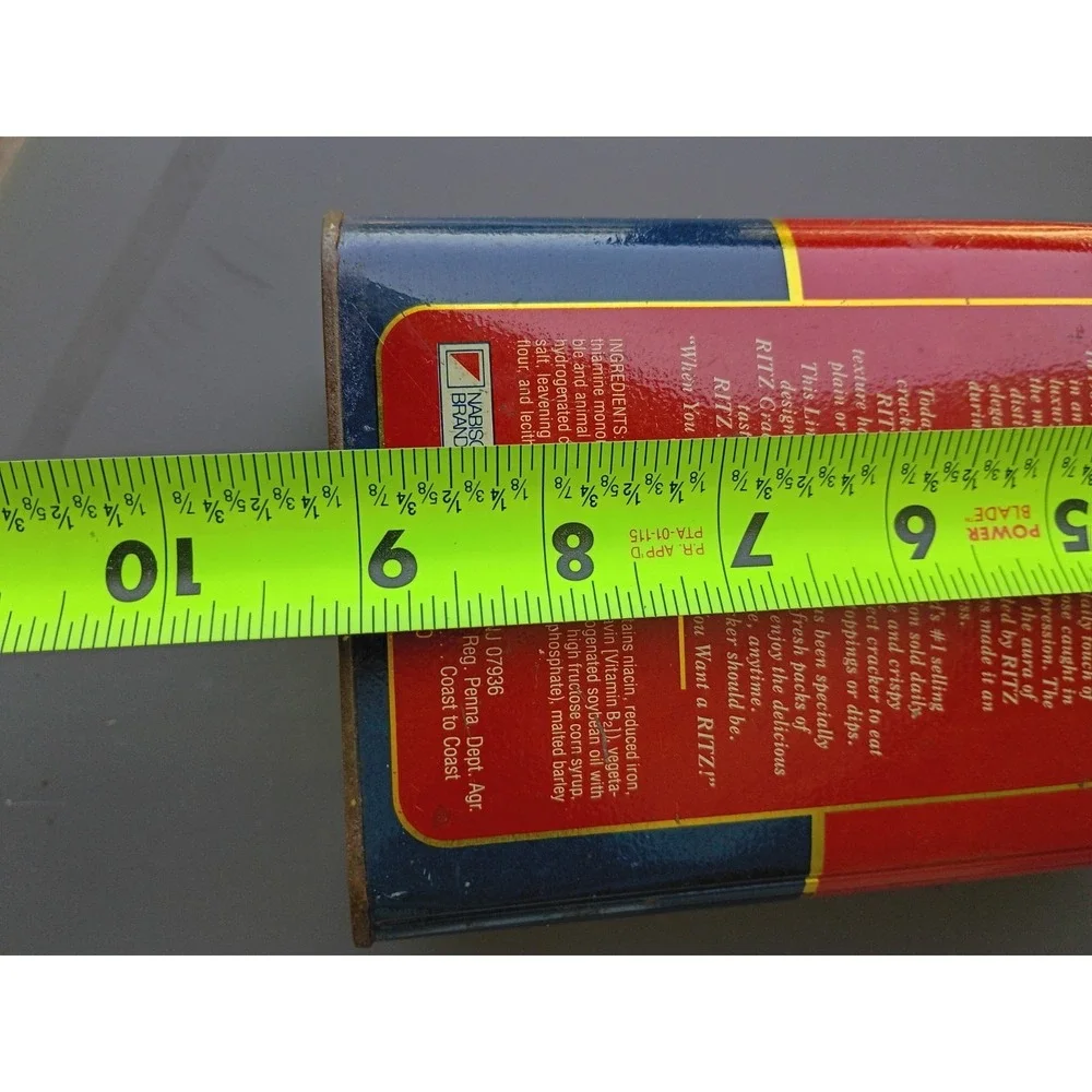 Vintage 1987 Nabisco Ritz Crackers‎ Limited Edition Metal Tin Container